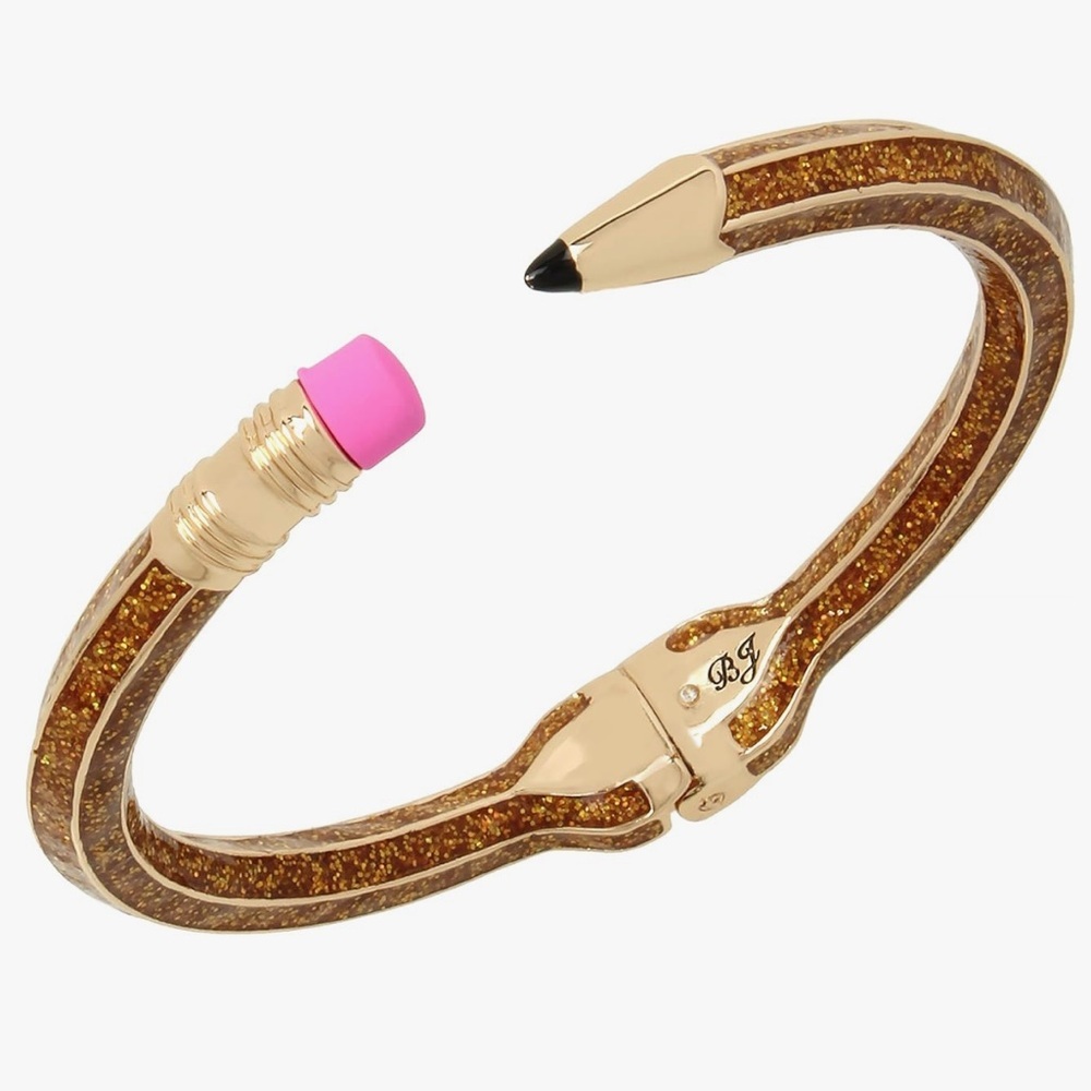BETSEY JOHNSON Pencil Hinged Bangle, NIB - Picture 2 of 6